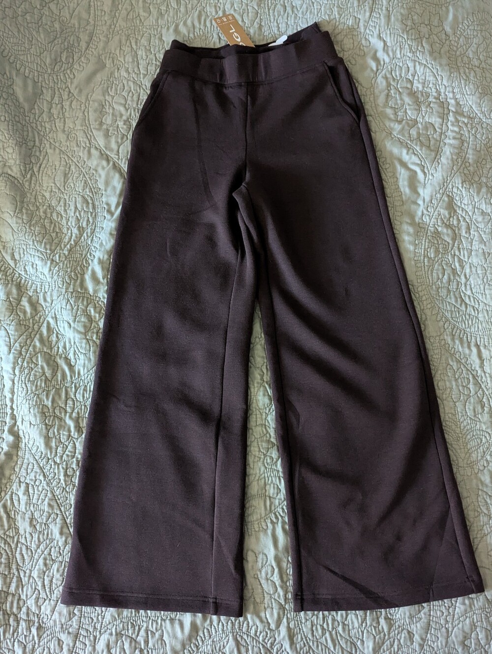 Ogl Womens Double Waistband Straight Leg Pants Small Capsule Wardrobe Comfort